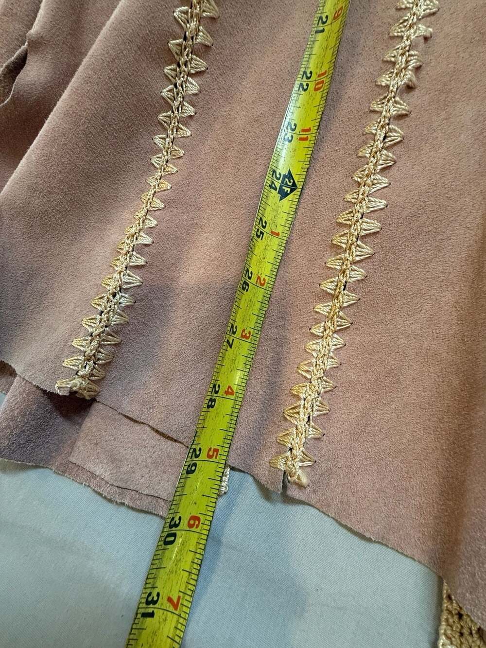 Boho/western/Y2k Women's Suede Leather Jacket Size Medium - Picture 10 of 16